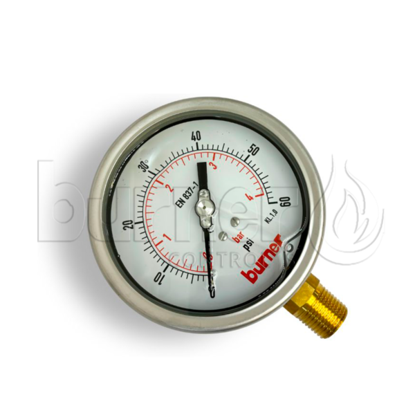 Manómetro 60 psi INOX - Bronce